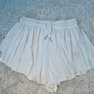 White butterfly shorts